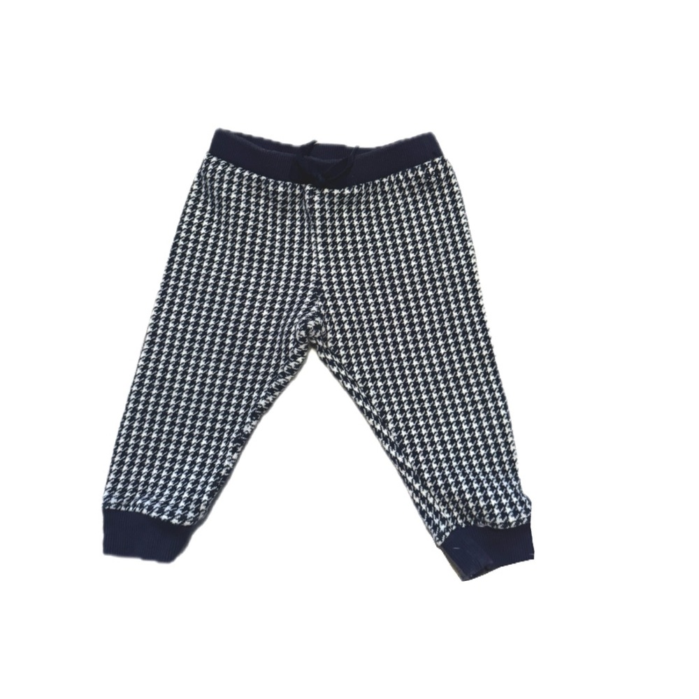 Navy blue Patterned Pants